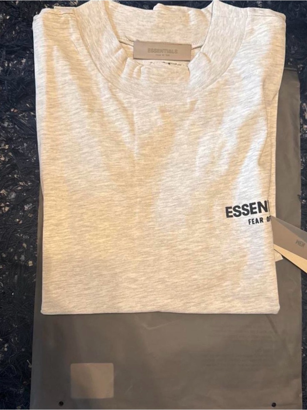 Fear of God Essentials Light Heather Gray Short Sleeve Tee